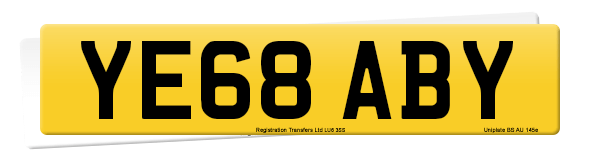 Registration number YE68 ABY